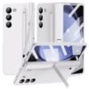 NINKI Compatible Samsung Galaxy Z Fold 5 Case with S Pen Holder & Kickstand,Hinge Protection Case for Samsung Z Fold 5 Case with Screen Protector,Samsung Fold 5 5g Case Galaxy Fold 5 Phone Case White