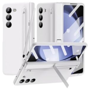 Ninki Compatible Samsung Galaxy Z Fold 5 Case With S Pen Holder Kickstandhinge Protection Case For Samsung Z Fold 5 Case With Screen Protectorsamsung Fold 5 5g Case Galaxy Fold 5 Phone Case White Gallery 4