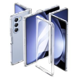Oretech For Samsung Galaxy Z Fold 5 Case Cover With Built In Screen Protector And Hinge Protection Ultra Thin Transparent Flexible Tpu Bumper Matte Clear Featured
