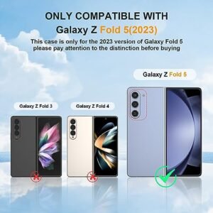 Oretech For Samsung Galaxy Z Fold 5 Case With Built In Screen Protector And Hinge Protection Ultra Thin Transparent Flexible Tpu Bumper Matte Clear Featured