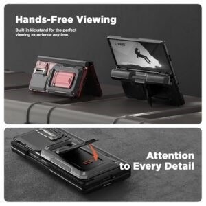 Origin Case For Galaxy Z Fold 6 2024 Premium Wallet Case Card Holder Case 2 Cards Built In Kickstand Camera Protection Rugged Design Compatible With Z Fold 6 Horizon Silver Featured