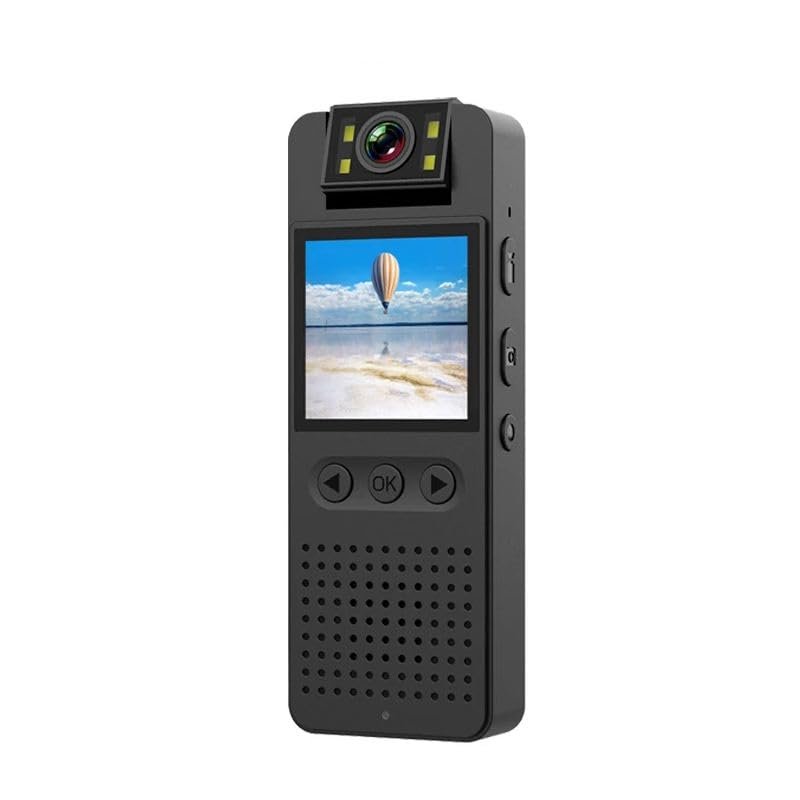Orlov 1080p Body Worn Camera With 180 Degree Rotatable Lens Night Vision Motion Detection 256gb Tf Card Support Lcd Screen Microphone Speaker 5 Hour Battery Backup Featured