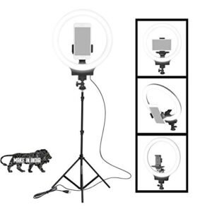 Osaka 10 Professional Led Ring Light With Tripod Stand For Mobile Phones Camera 3 Color Temperature Mode Dimmable Lighting For Photo Shoot Youtube Video Shooting Featured