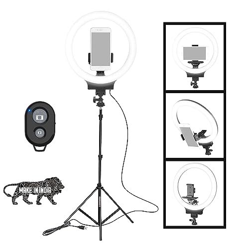 Osaka 10 Professional Led Ring Light With Tripod Stand For Mobile Phones Camera 3 Color Temperature Mode Dimmable Lighting For Photo Shoot Youtube Video Shooting With Bluetooth For Andoid Io Featured