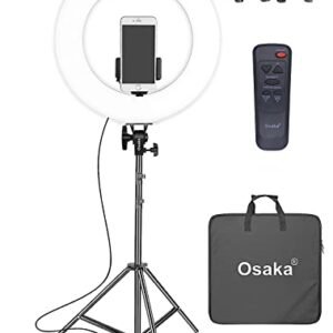 Osaka 18 Inches Led Ring Light 65w Adjustable Color Temperature Wireless Remote Control 9 Feet Light Stand For Mx Takatak Instagram Vlog Youtube Video Shooting Compatible With Dslr Camera Smartphones Featured