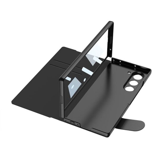 P U Leather Glass Wallet Flip Flap Case Cover With Pen Slot For Samsung Galaxy Z Fold6 Galaxy Fold 6 Case Cover Gallery 6
