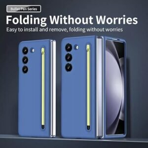 Phone Palace Ultra Hybrid Premium Case For Samsung Galaxy Z Fold 6 Case S Pen Compatible Cover Phone Case With Built In New Compact S Pen Holder And Storage Slot For Pen Blue Featured