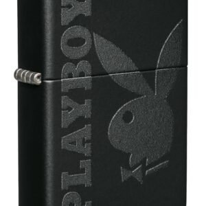 Playboy Matte Black Pocket Lighter Windproof Stylish Premium Metal Body Eco Environment Friendly Unique Stylish Travel Friendly Featured