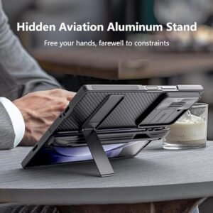 Poohan Galaxy Z Fold 6 Case With S Pen Holder Hinge Protection Hidden Kickstand Slide Camera Cover Camshield Pro Slim Phonecase For Samsung Galaxy Z Fold 6 5g Black Featured