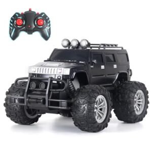 Popsugar Off Roader Rechargeable Remote Control Car Monster Truck With 2 Speeds 4 Headlight Modes Lithium Battery C Type Charging Remote Control Car For Kids Made In India Black Mat Featured