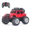 Popsugar Remote Control Car Off Roader Rechargeable Rc Car Monster Truck With 2 Speeds 4 Headlight Modes Lithium Battery C Type Charging Remote Car For Kids Made In India Red With Black Featured