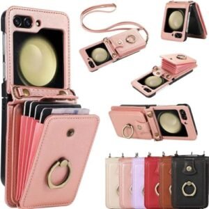Pouch Flip Cover For Samsung Galaxy Z Flip 6 Flip6 Premiuim Leather 2 In 1 Wallet Case For Girl Women Featured