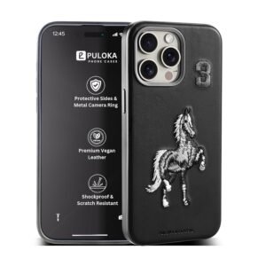 Puloka Mobile Cover For Iphone 13 Pro Horse Embroidery Sleek Stylish Protective Anti Scratch Phone Cover Vegan Leather Back Case Men Women Santa Barbara Polo Featured