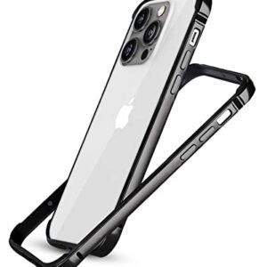 Raegr Iphone 14 Pro Case Anodized Aluminum Bumper Supports Mag Safe Wireless Charging Edge Armor Protective Minimal Case Designed For Iphone 14 Pro 6 1 Inch 2022 Black Rg10433 Featured