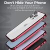 Raegr Iphone 14 Pro Case Anodized Aluminum Bumper Supports Mag Safe Wireless Charging Edge Armor Protective Minimal Case Designed For Iphone 14 Pro 6 1 Inch 2022 Red Rg10435 Featured