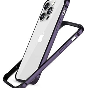 Raegr Iphone 14 Pro Max Case Anodized Aluminum Bumper Supports Mag Safe Wireless Charging Edge Armor Protective Minimal Case Designed For Iphone 14 Pro Max 6 7 Inch 2022 Dark Purple Rg10456 Featured