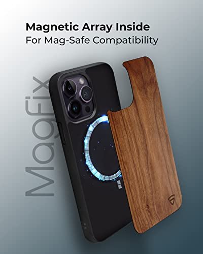 Raegr Iphone 14 Pro Max Case Magnetic Case Supports Mag Safe Wireless Charging Elements Armor Magfix Case Cover Designed For Iphone 14 Pro Max 6 7 Inch 2022 Walnut Wood Rg10376 Featured