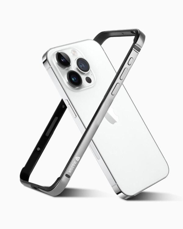 Raegr Iphone 15 Pro Max Case Anodized Aluminum Bumper Supports Mag Safe Wireless Charging Edge Armor Protective Minimal Case Designed For Iphone 15 Pro Max 6 7 Inch 2023 Silver Rg10537 Gallery 7