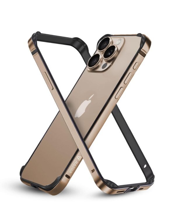 Raegr Iphone 16 Pro Case Anodized Aluminum Bumper Supports Mag Safe Wireless Charging Edge Armor Protective Minimal Case Designed For Iphone 16 Pro 6 3 Inch 2024 Desert Titanium Rg10579 Gallery 7
