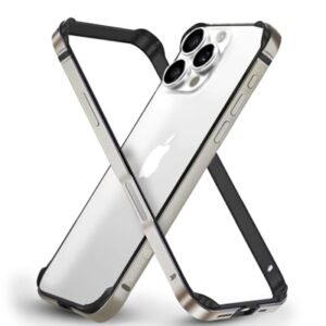 Raegr Iphone 16 Pro Max Case Anodized Aluminum Bumper Supports Mag Safe Wireless Charging Edge Armor Protective Minimal Case Designed For Iphone 16 Pro Max 2024 Natural Titanium Rg10585 Featured