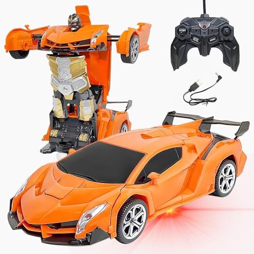 Robot Cars For Kids 4 8 Year Olddeformation Car Remote Control Car For Boys Robot Vehicle Toys Rc Racing Car Multicolor Featured