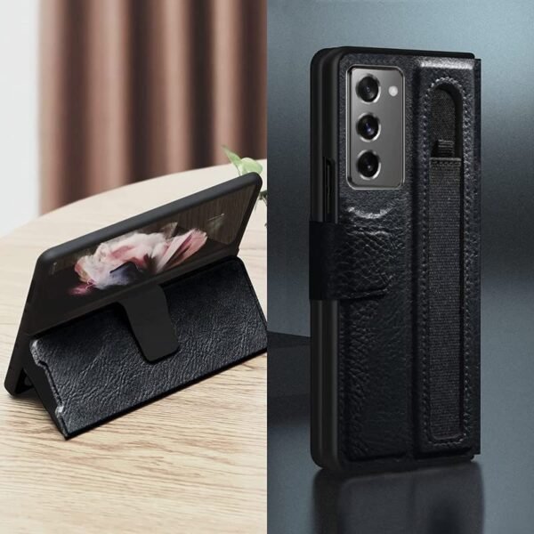 Royal Leather Magnetic Flip Case Cover Compatible With Samsung Galaxy Z Fold 2 5g Samsung Galaxy Z Fold2 5g Gallery 1