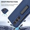 Ruky Stand Case For Samsung Galaxy Z Fold 5 Full Body Case With Built In Screen Protector Magnetic Hinge Protection Pu Leather Protective Phone Case For Samsung Galaxy Z Fold 5 5g Blue Featured
