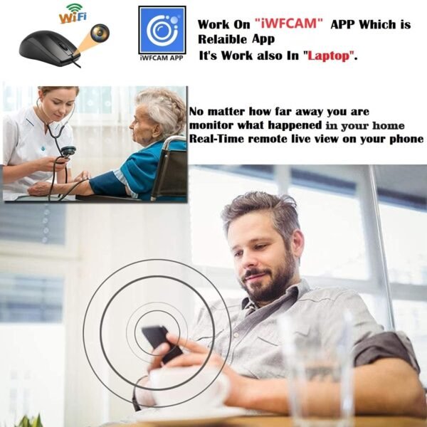 Safety Net Safetynet Mini Spy Camera Wi Fi Hidden Mouse Camera Wireless Security Camera With App Remote Access Live With Inbuilt 64gb Sd Card Gallery 4