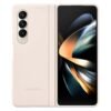Samsung Plastic Galaxy Z Fold4 Slim Standing Cover Protective Phone Case Prop Up For Hands Free Viewing Soft Matte Surface Us Version Sand Featured