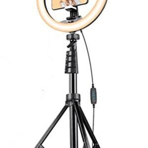 Securinnov 14 Inch Led Ring Light With 7 Feet Tripod Stand For Mobile Phones Camera 3 Temperature Mode Dimmable Lighting Photo Shoot Video Shoot Makeup More Featured