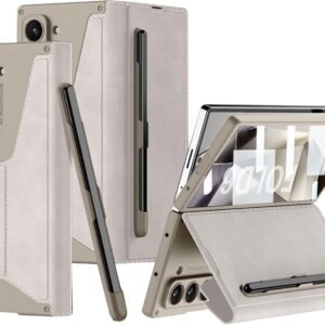 Sheath Leather Flip Case For Samsung Galaxy Z Fold 6 Inbuilt S Pen Holder Slim Hybrid Stand Protection Flip Cover Featured