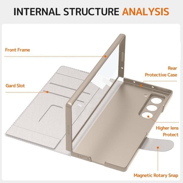 Sheath Leather Flip Case For Samsung Galaxy Z Fold 6 Inbuilt S Pen Holder Slim Hybrid Stand Protection Flip Cover Gallery 2