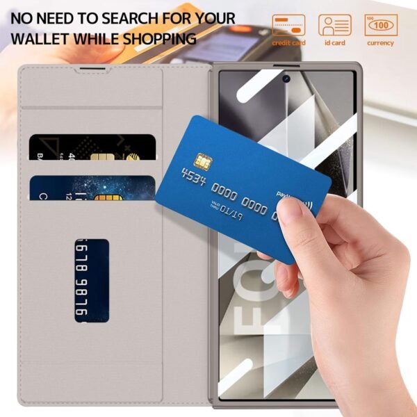 Sheath Leather Flip Case For Samsung Galaxy Z Fold 6 Inbuilt S Pen Holder Slim Hybrid Stand Protection Flip Cover Gallery 5