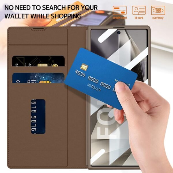 Sheath Leather Flip Case For Samsung Galaxy Z Fold 6 Inbuilt S Pen Holder Slim Hybrid Stand Protection Flip Cover Gallery 6
