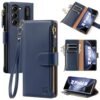 Shieldtop Compatible With Samsung Galaxy Z Fold 6 5g Wallet Case With S Pen Holderwomen Man Rfid Blocking Pu Leather Flip Phone Case Protective Cover Wrist Strap Credit Card Holder Slotsblue Featured