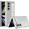 Shockproof Protective Band Back Cover For Z Fold 5 Wrist Strap Case Full Body Case Silver Featured