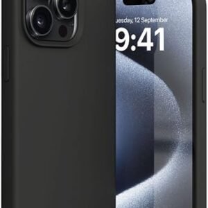 Silicone Back Cover Case For Iphone 15 Pro Shockproof Scratch Resistant Slim Fit Protective Design Military Grade Protection Support Mag Safe Wireless Magnetic Charging Black Featured