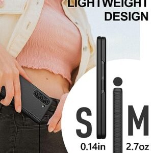 Sixbox For Samsung Galaxy Z Fold 5 Case With Belt Clip Hinge Protection Screen Protector Slim Fit Shockproof Lightweight Durable Hard Pc Cover Phone Case For Galaxy Z Fold 5 5g 2023 Black Featured