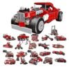 Sky Tech 20 In 1 Magic Building Blocks Set 268 Pieces Creative Construction Toy For Kids Includes Instruction Manual Ideal For Boys Girls Ages 6 Diy Brick Vintage Car Truck Bike Models Featured