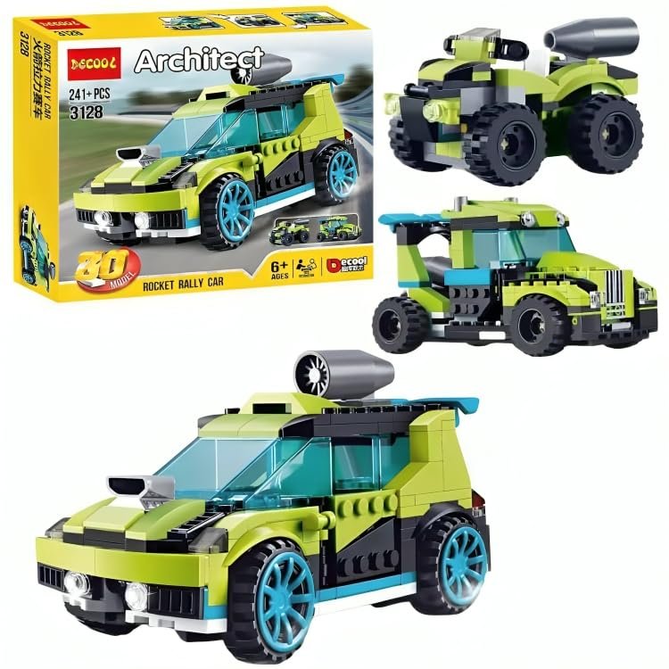 Sky Tech Architect 30 In 1 Rocket Rally Racing Cars Building Blocks 241 Pieces Creative Construction Toy For Kids Diy Brick Robot Jet Ship Models Play Build Skill Ideal For Boys Gir Featured