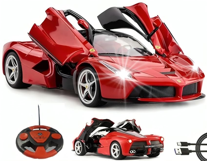 Sky Tech Big Size Rechargeable Racing With Remote Control Sports With Openable Doors High Performance Rc Car With Led Lights For Kids Super Sports For Kids Speed Rc Toy Multicolor Featured