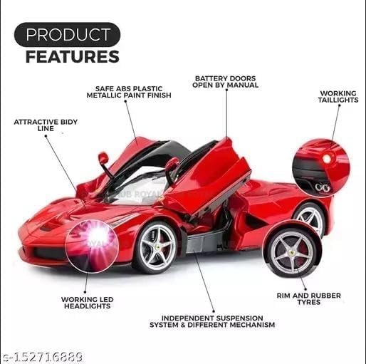 Sky Tech Big Size Rechargeable Racing With Remote Control Sports With Openable Doors High Performance Rc Car With Led Lights For Kids Super Sports For Kids Speed Rc Toy Multicolor Gallery 3
