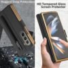 Skytree Wallet Case With S Pen Holder For Samsung Galaxy Z Fold5 2023 Folding Wallet Case Cover With Screen Protector Leather Flip Cover For Samsung Galaxy Z Fold5 Samsung Galaxy Z Fold 5 Black Featured