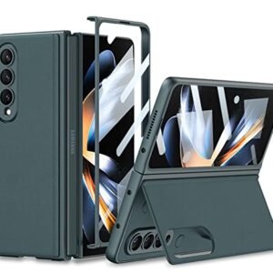 Slim Stand Case Cover With Front Glass For Samsung Galaxy Z Fold4 5g Galaxy Fold 4 Case Cover Featured