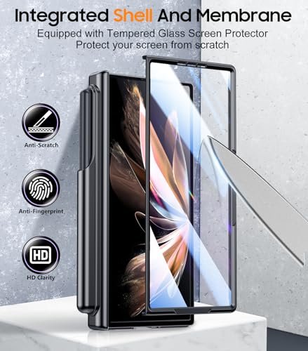 Spidercase Designed For Samsung Galaxy Z Fold 6 Case With S Pen Holderbuilt In Screen Protector Hinge Protection Kickstand Full Body Protective Phone Case For Galaxy Z Fold 6 Black Featured