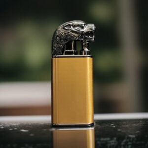 Stylish Pocket Lighter Windproof Jet Flame Flip Top Opening Elegant And Functional Metal Design Featured