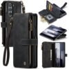 Taneny For Galaxy Z Fold 6 Case With S Pen Holder Pu Leather Wallet Case For Women Men With Card Holder Zipper Wrist Strap Kickstand Shockproof Protective Cover For Samsung Galaxy Z Fold 6 5g Black Featured