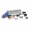 Tech Deck Country Life - Kenworth Livestock Tractor Trailer With 10 Head Of Cattle - 1:43 Scale