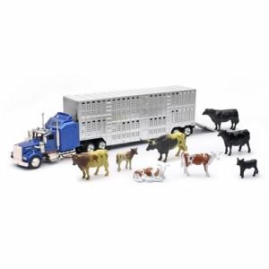 Tech Deck Country Life Kenworth Livestock Tractor Trailer With 10 Head Of Cattle 143 Scale Featured