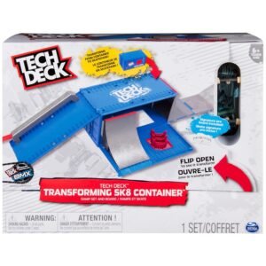 Tech Deck Transforming Sk8 Container With Ramp Set And Skateboard Featured